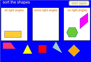 Sorting 2D Shapes - NNS - Maths Zone Cool Learning Games